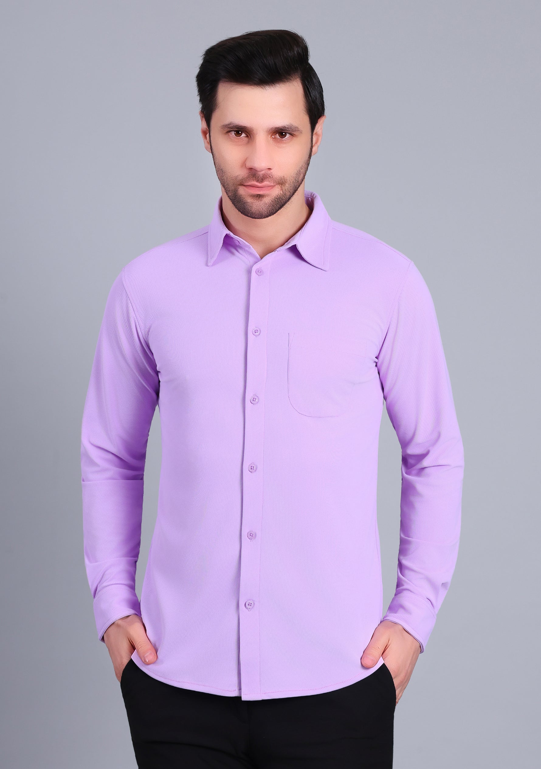 Lazy Lavender Full Sleeve Versatile Shirt