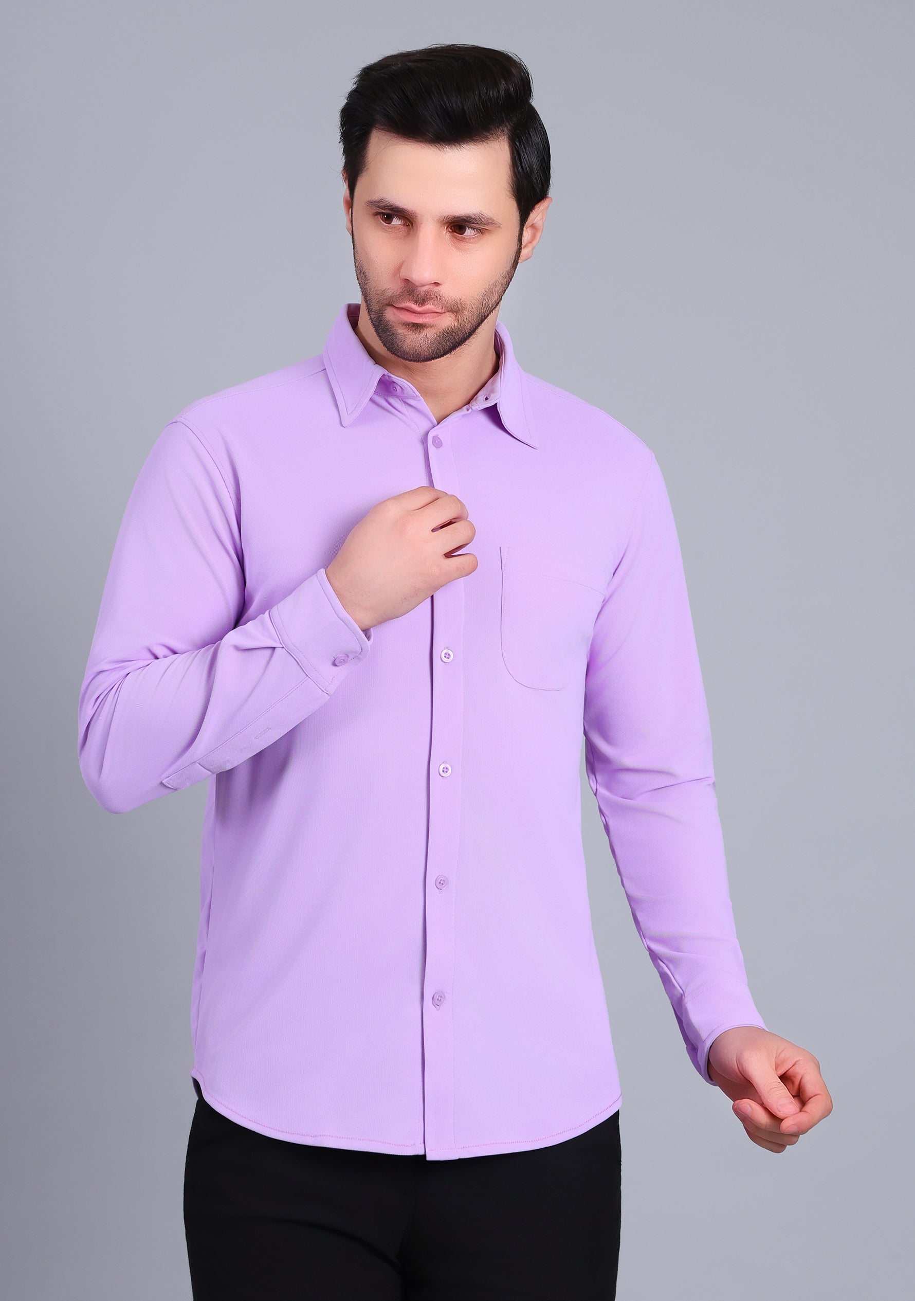 Lazy Lavender Full Sleeve Versatile Shirt