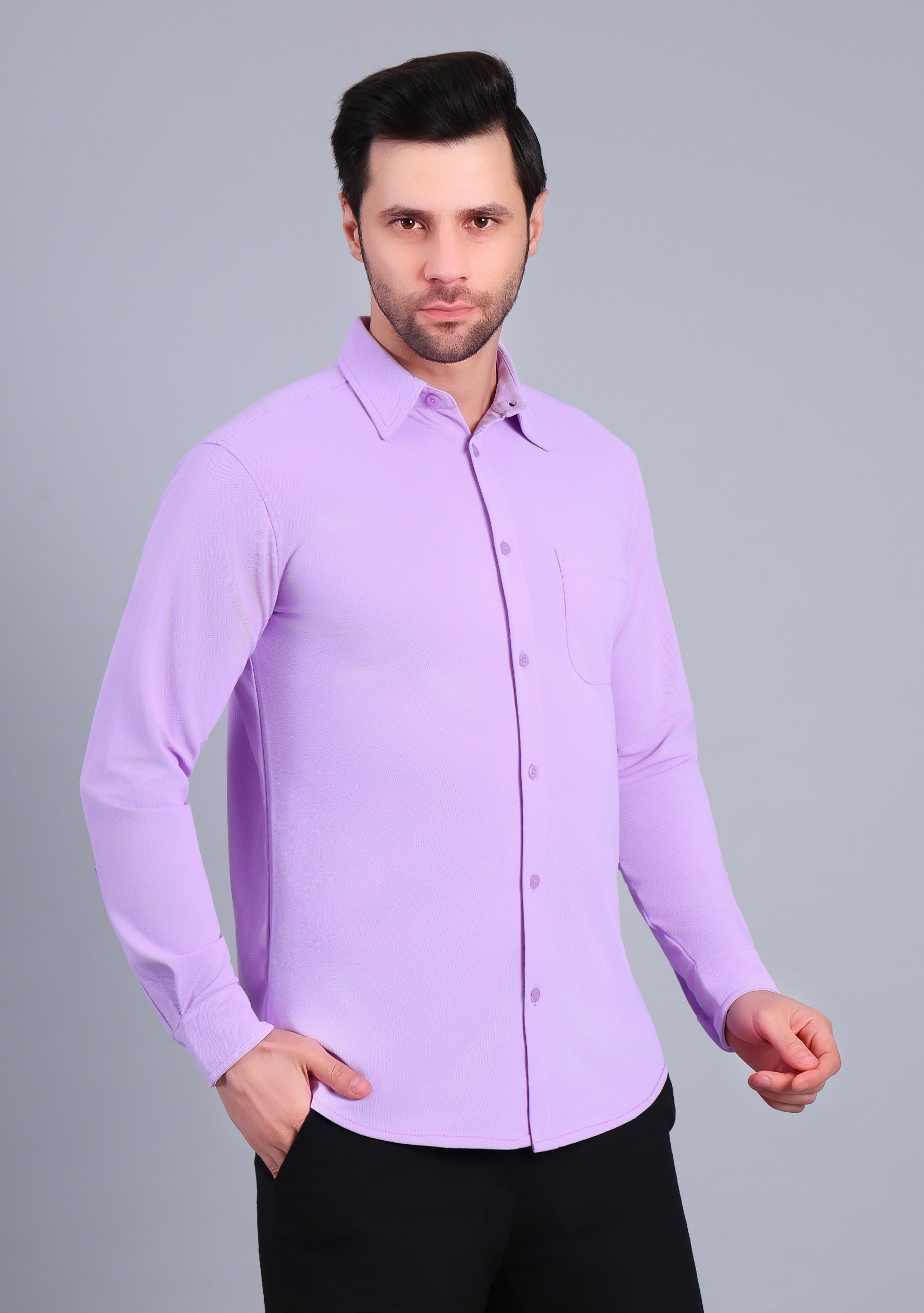 Lazy Lavender Full Sleeve Versatile Shirt