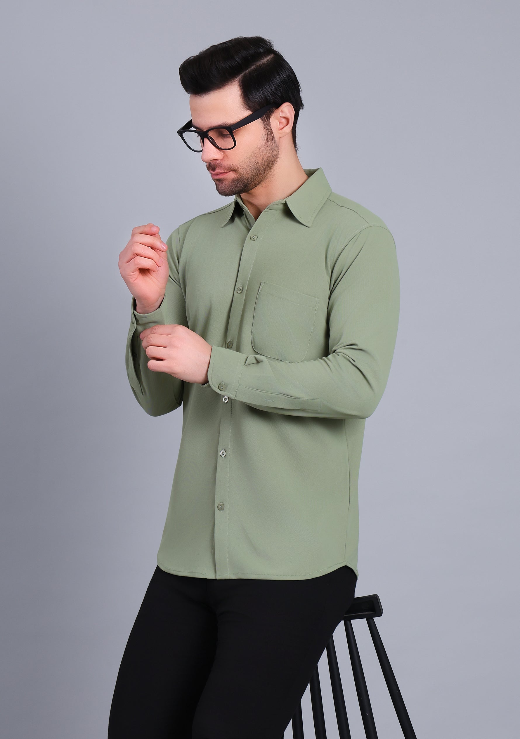 Laurel Green Full Sleeve Versatile Shirt