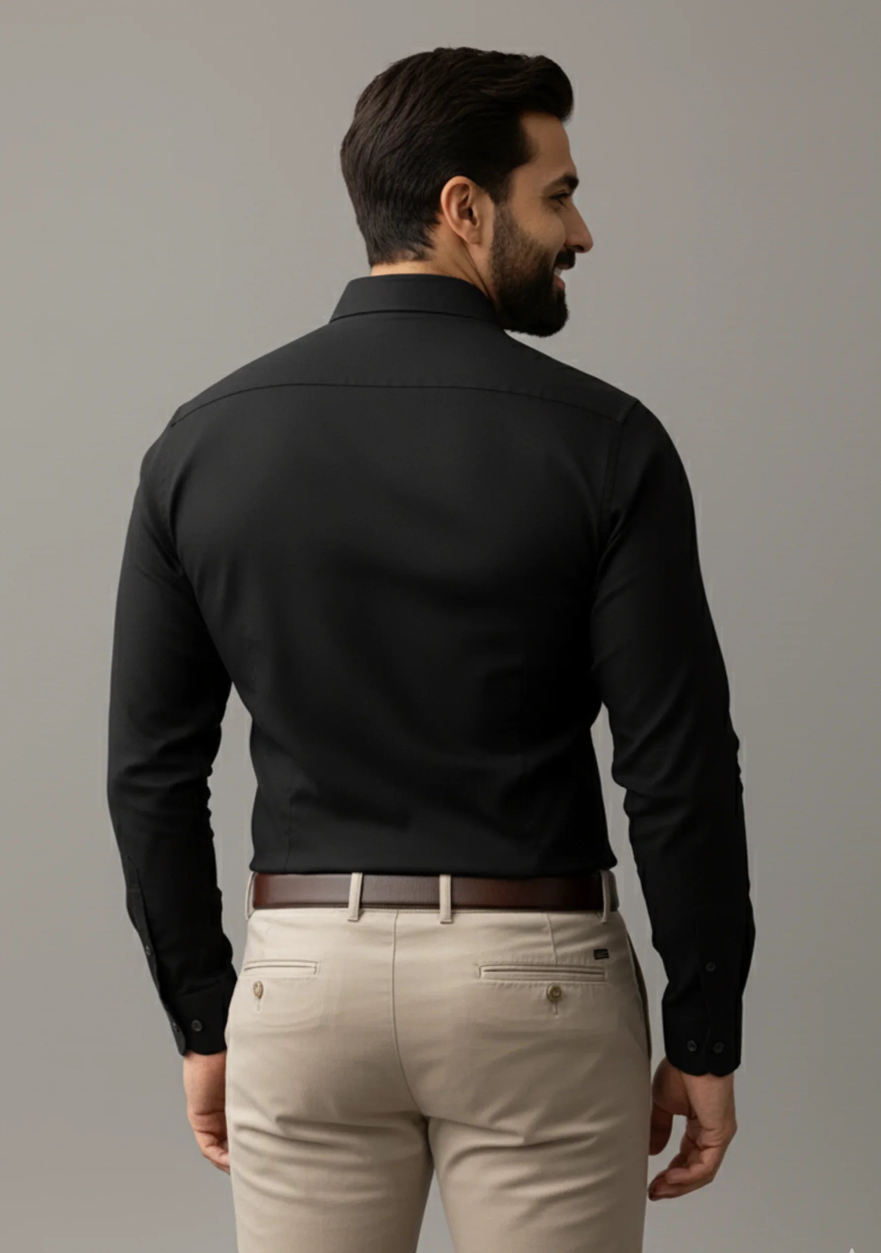 Jet Black Full Sleeve Versatile Shirt - The Manatomy