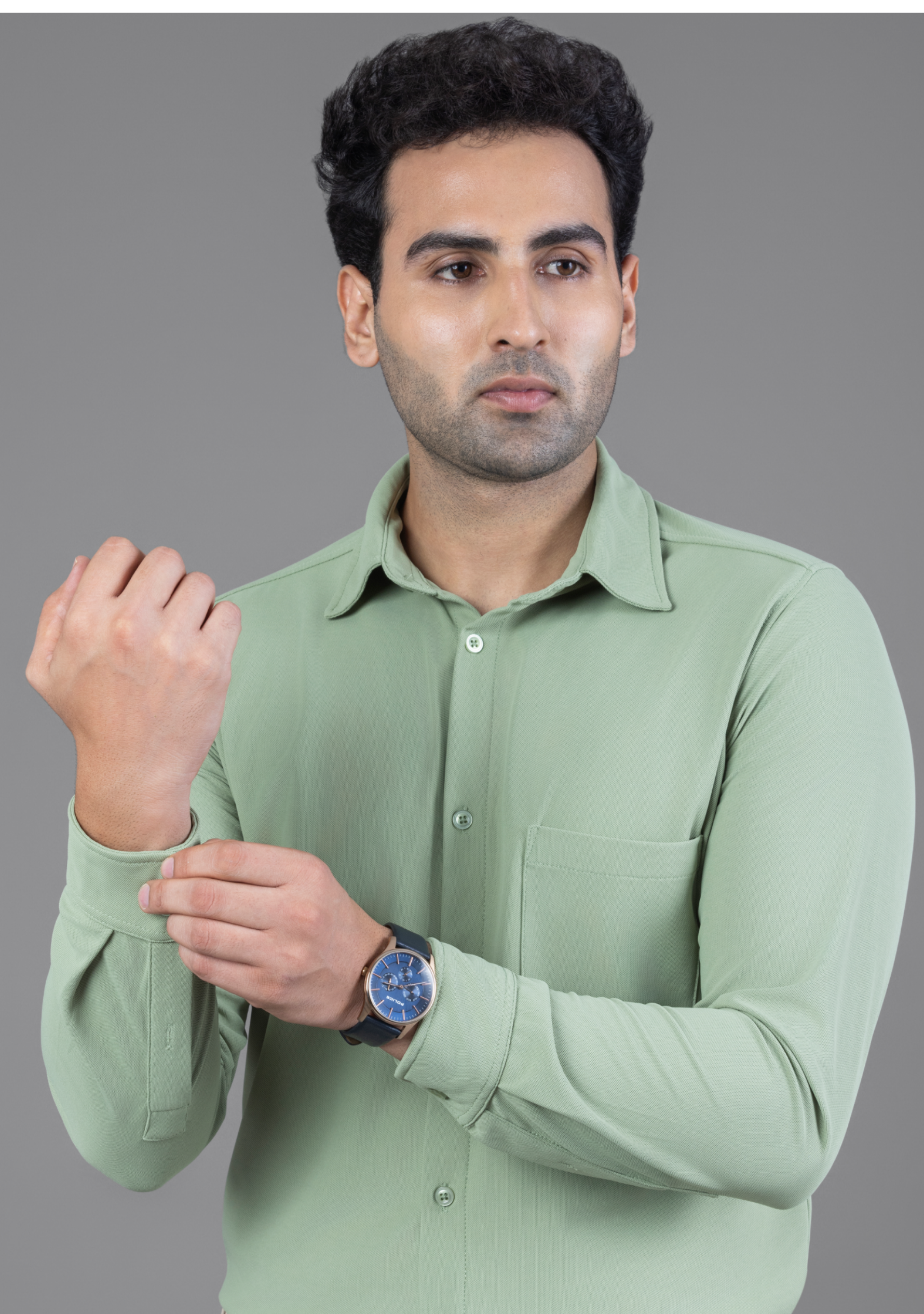 Laurel Green Full Sleeve Versatile Shirt