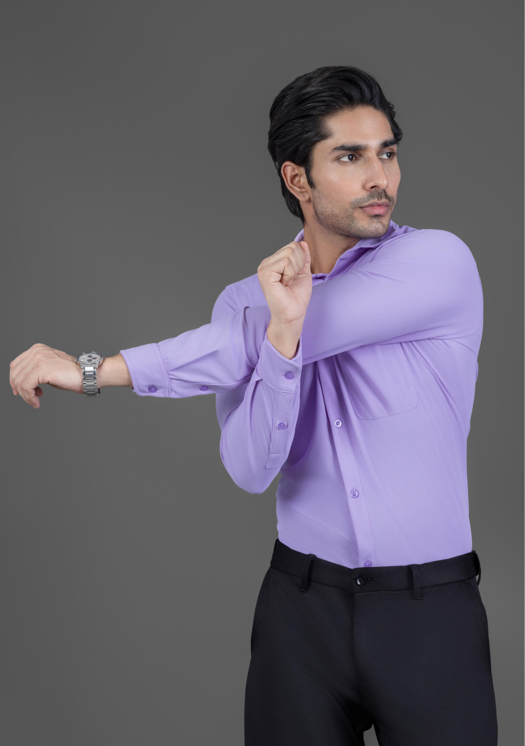 Lazy Lavender Full Sleeve Versatile Shirt