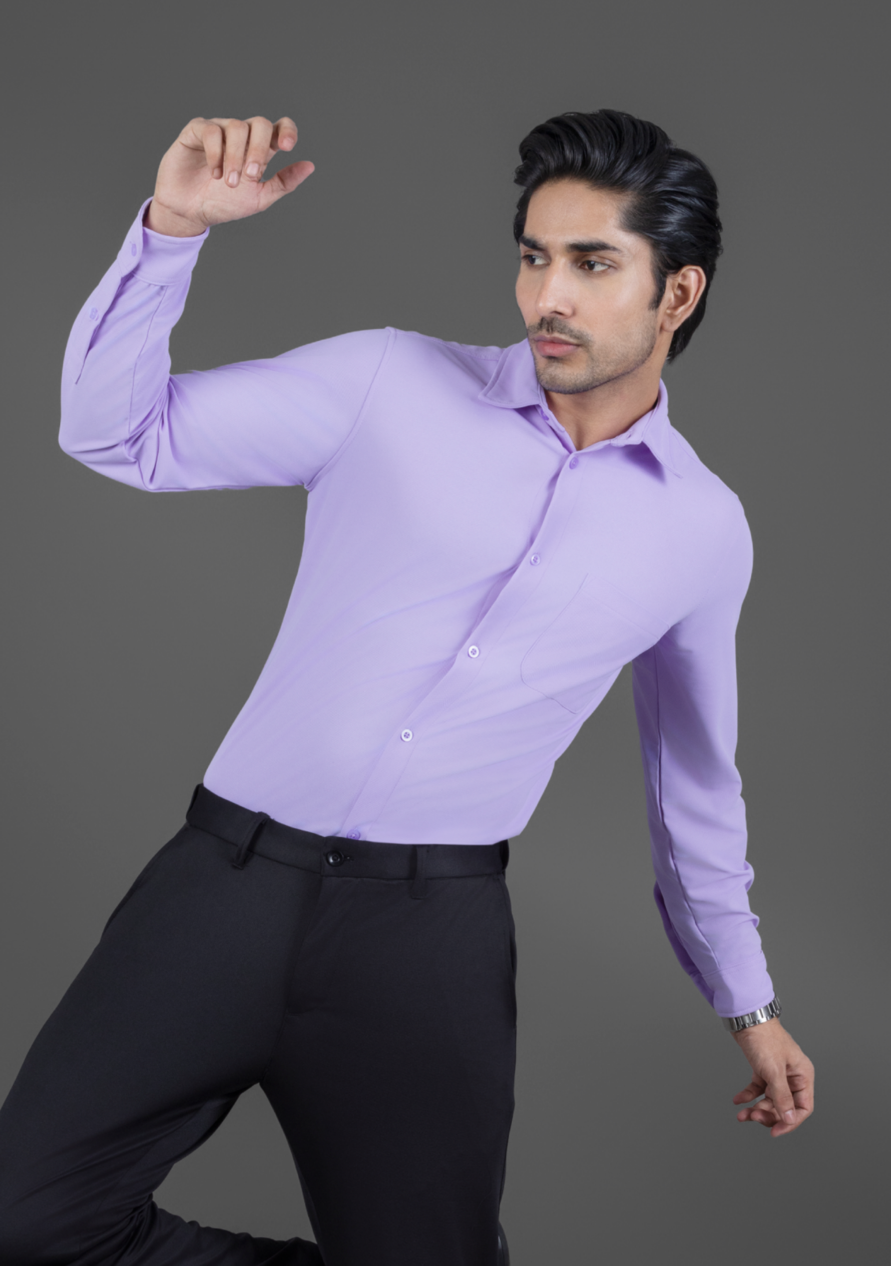 Lazy Lavender Full Sleeve Versatile Shirt