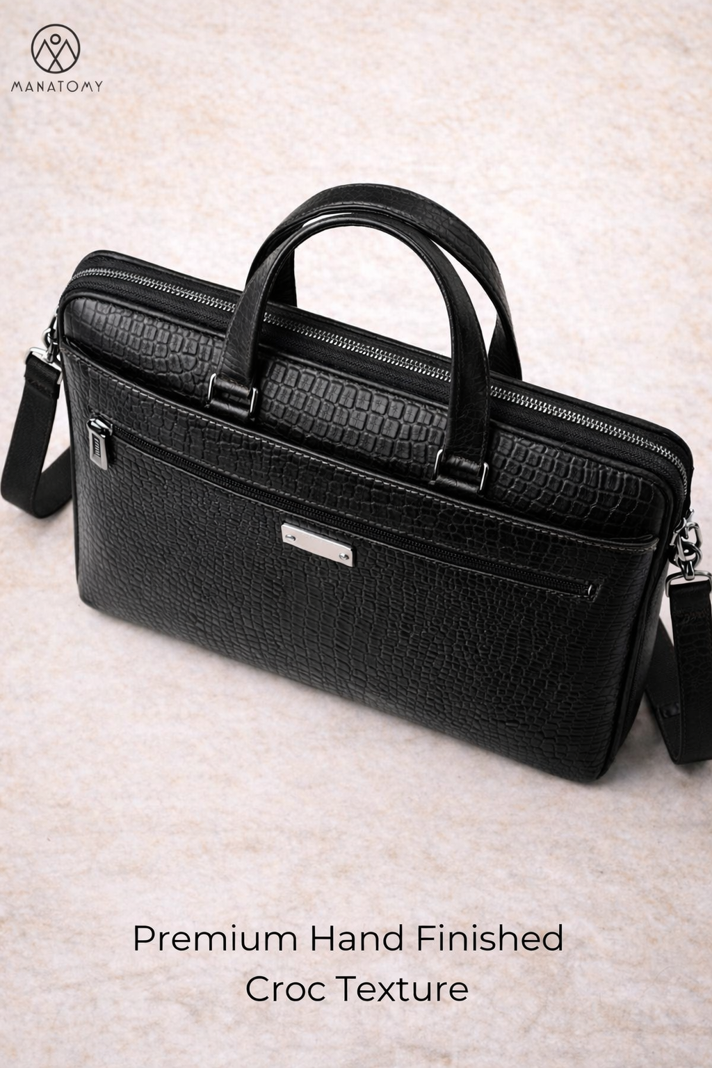 Legacy Croc Black Laptop Bag