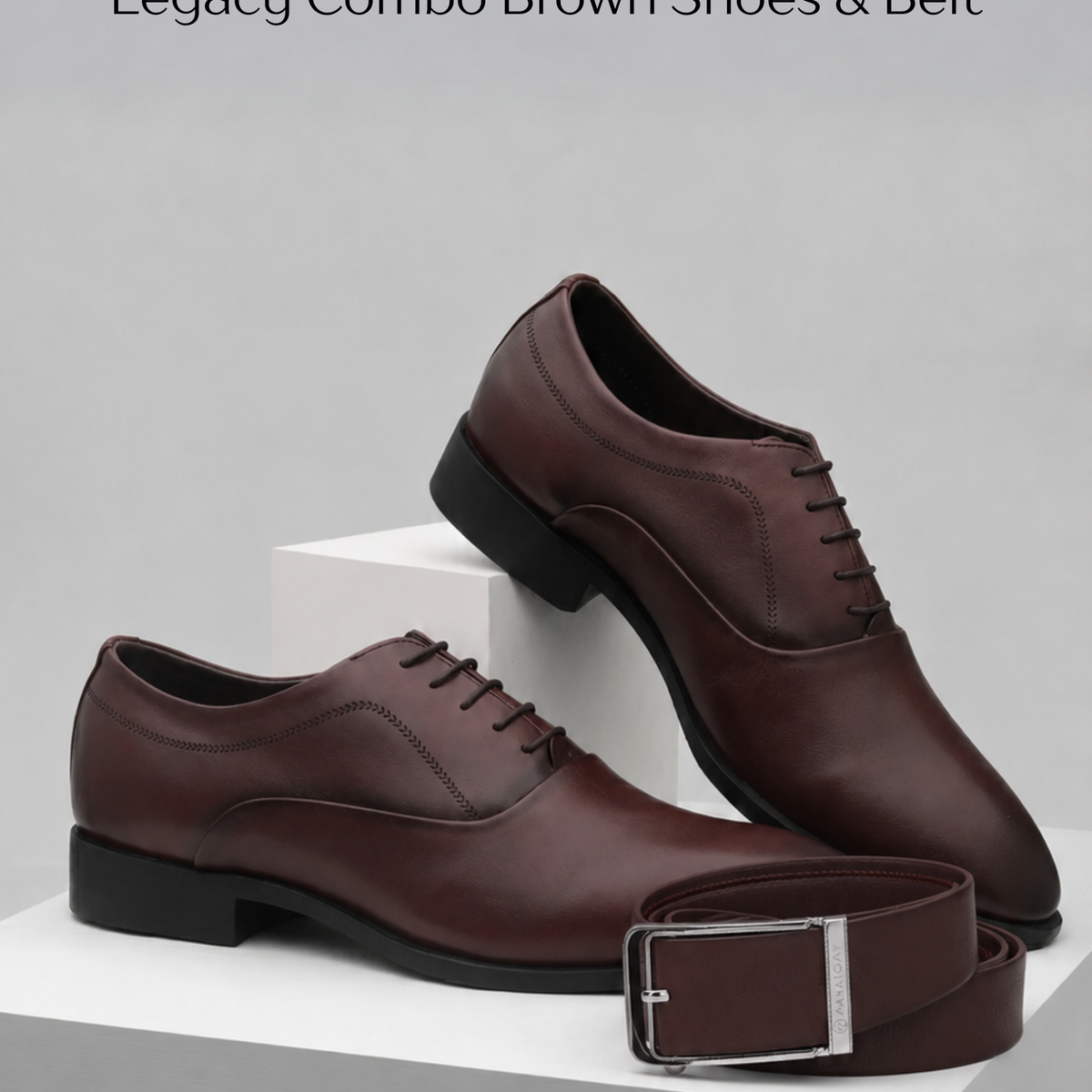 Legacy Combo Brown Shoes & Belt Combo
