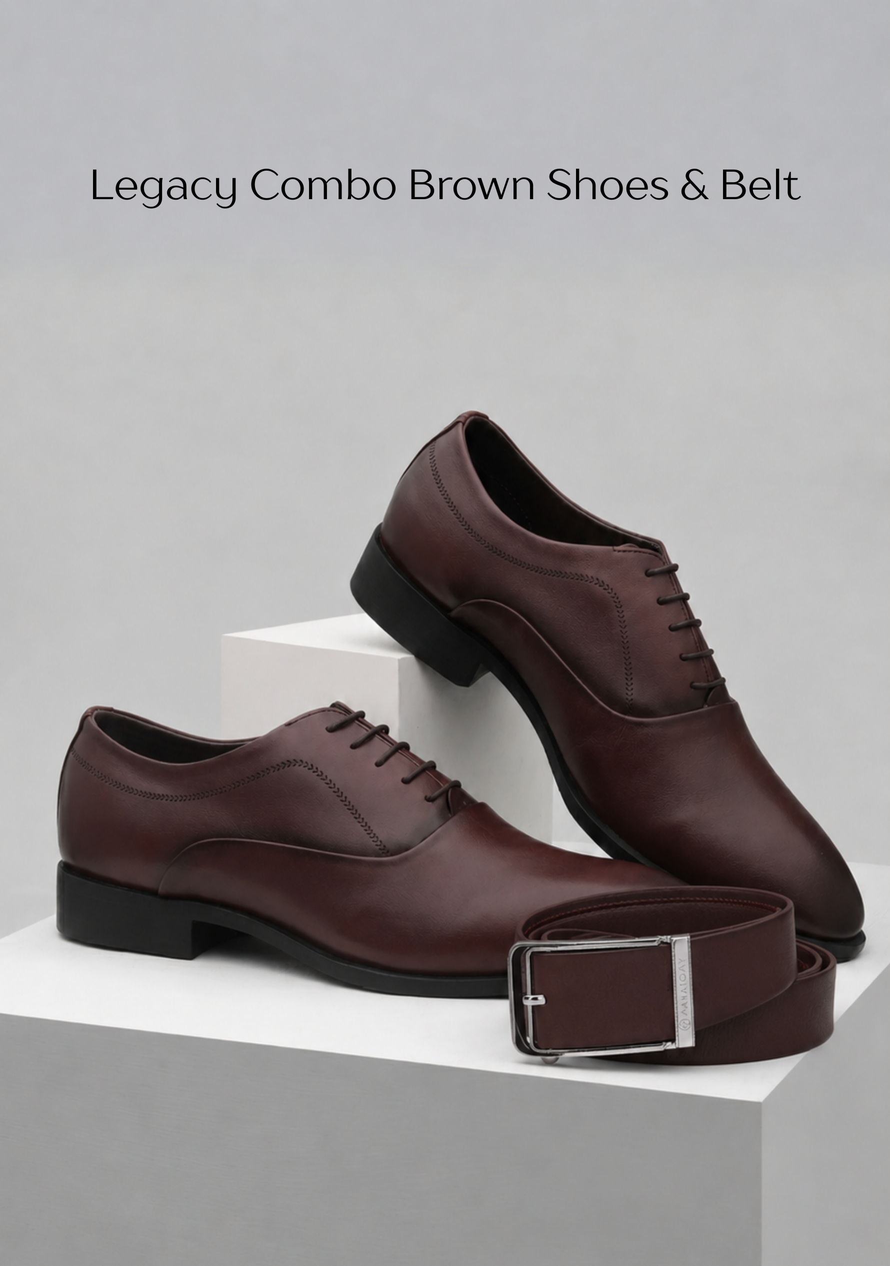 Legacy Combo Brown Shoes & Belt