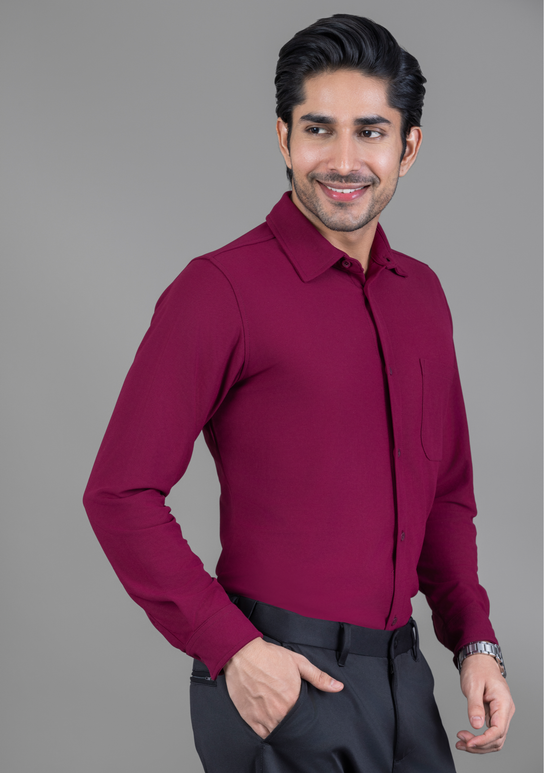 Magic Maroon Full Sleeve Versatile Shirt