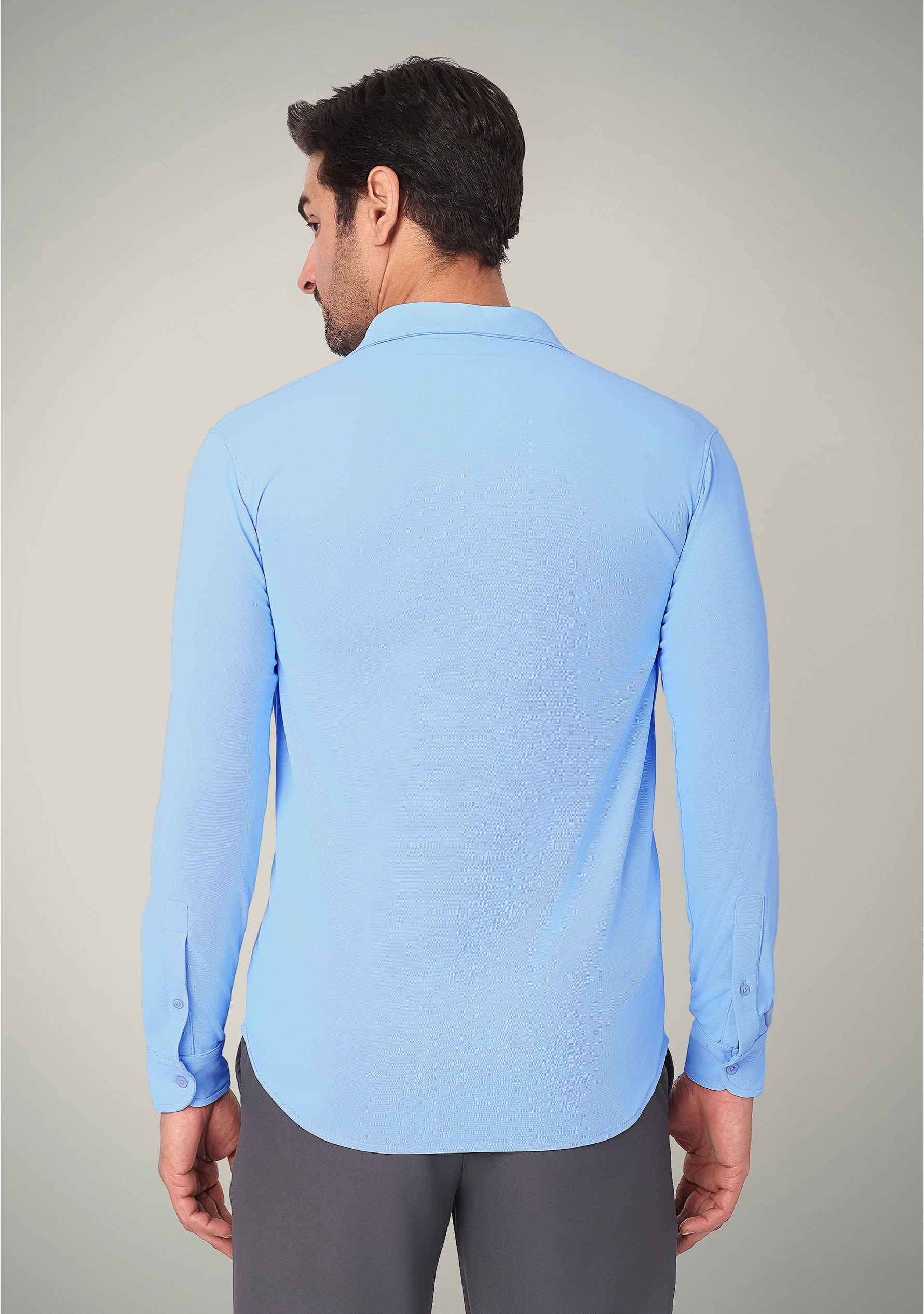 Pastel Blue Full Sleeve Versatile Shirt