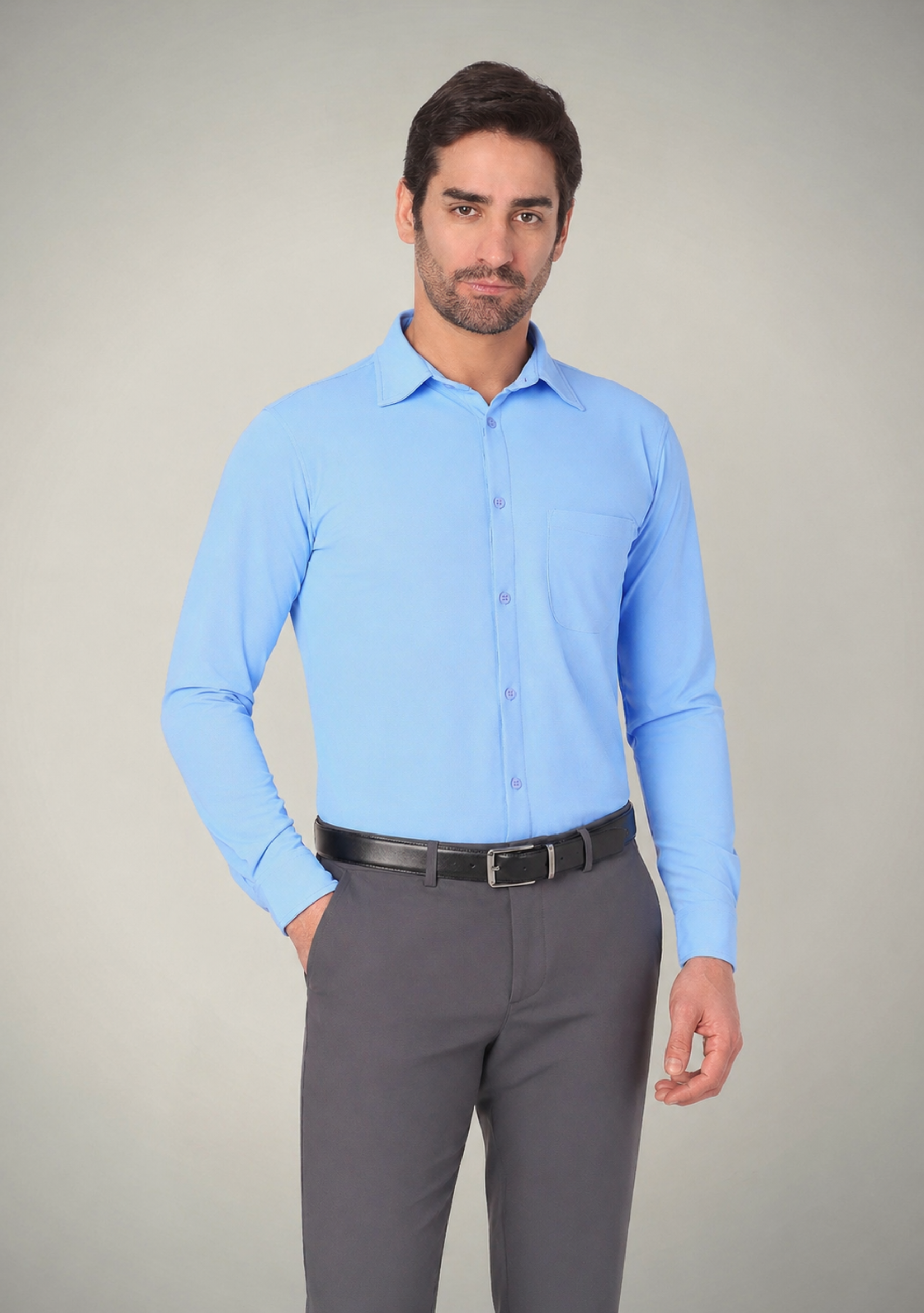 Pastel Blue Full Sleeve Versatile Shirt