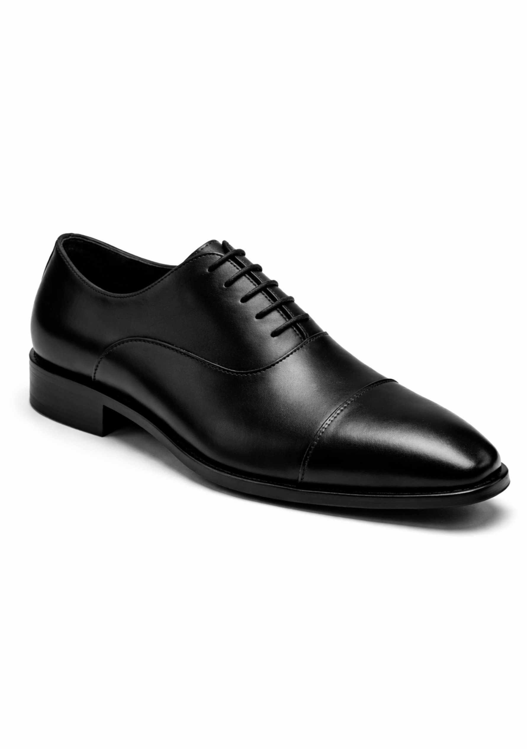 Prestige Cap Toe Combo Black Shoes & Belt