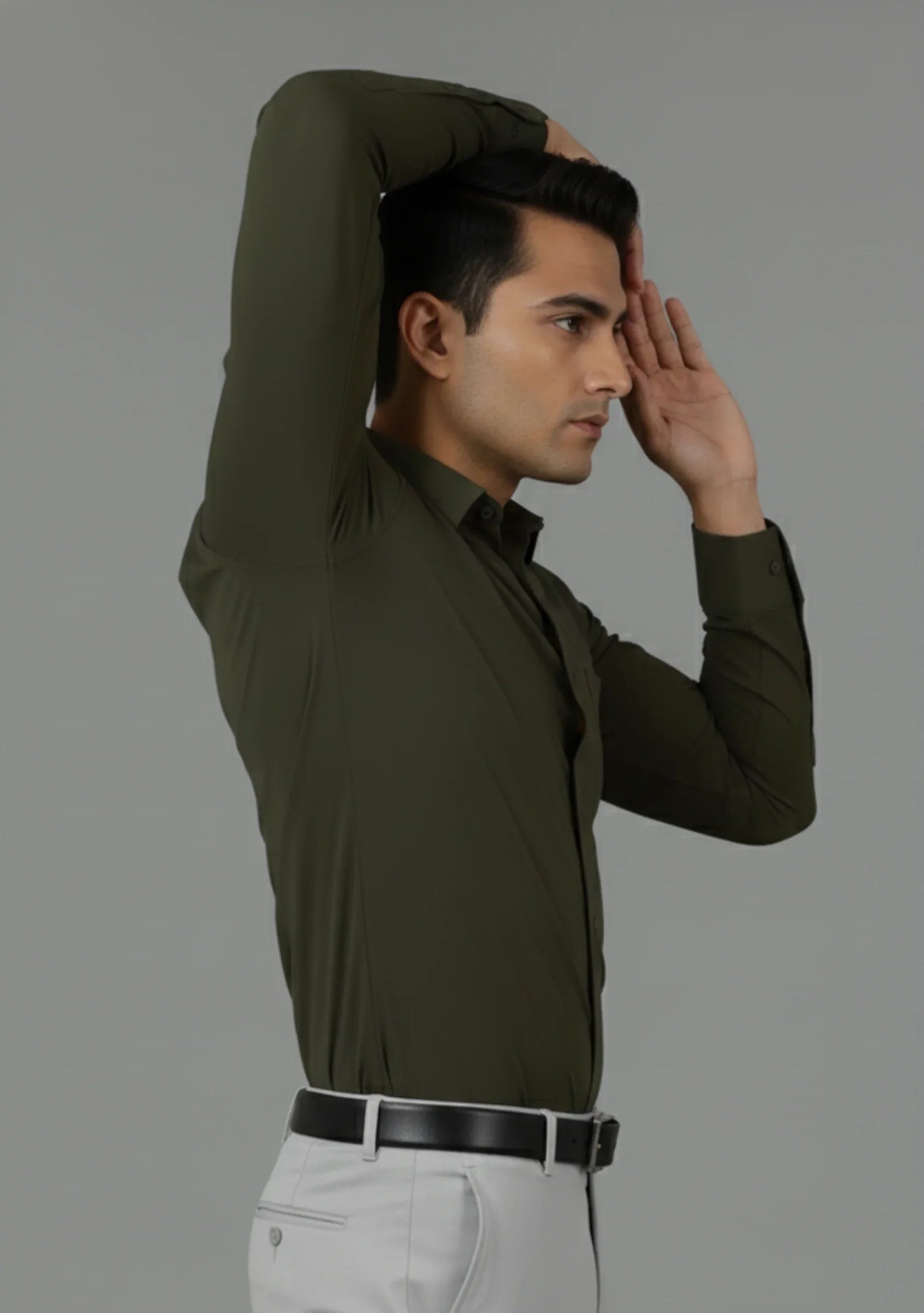 Ripe Olive Full Sleeve Versatile Shirt - The Manatomy