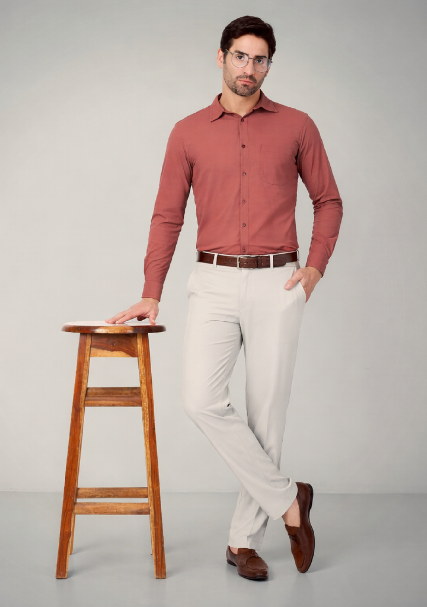 Terracotta Rust Full Sleeve Versatile Shirt