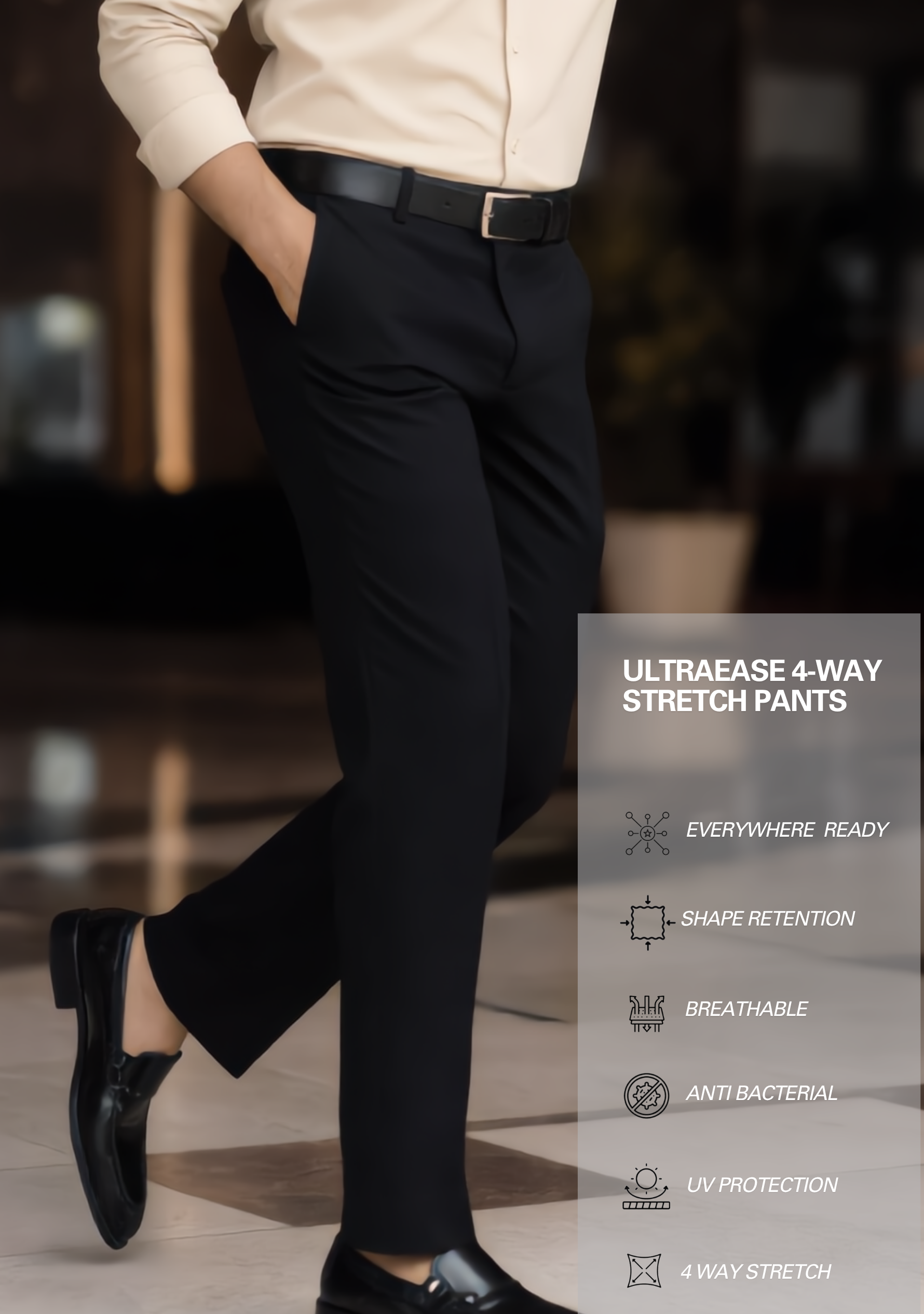 The Signature Combo – Beige Shirt + Black Pant