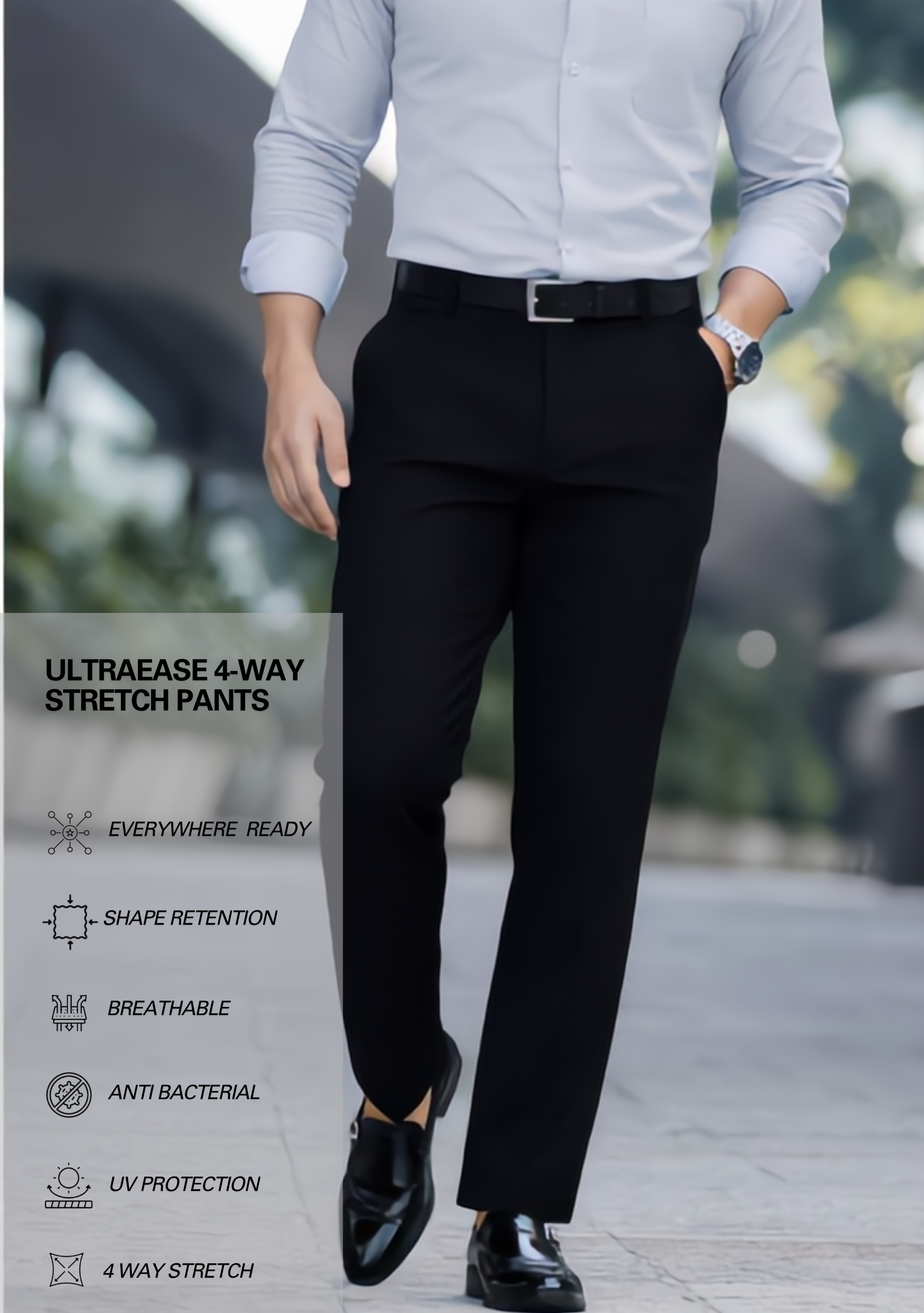 The Signature Combo – Light Grey Shirt + Black Pant