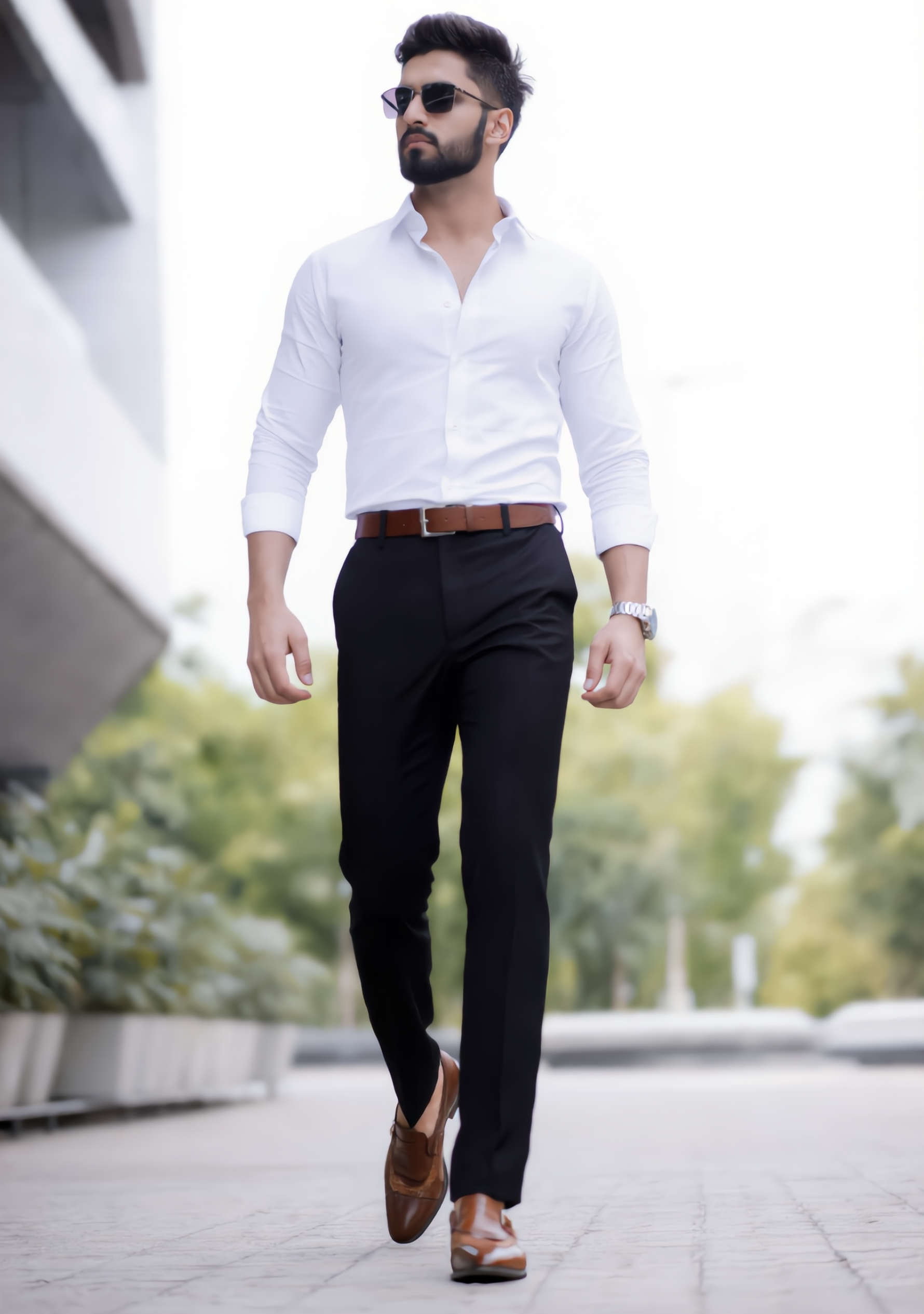 The Signature Combo – White Shirt + Black Pant