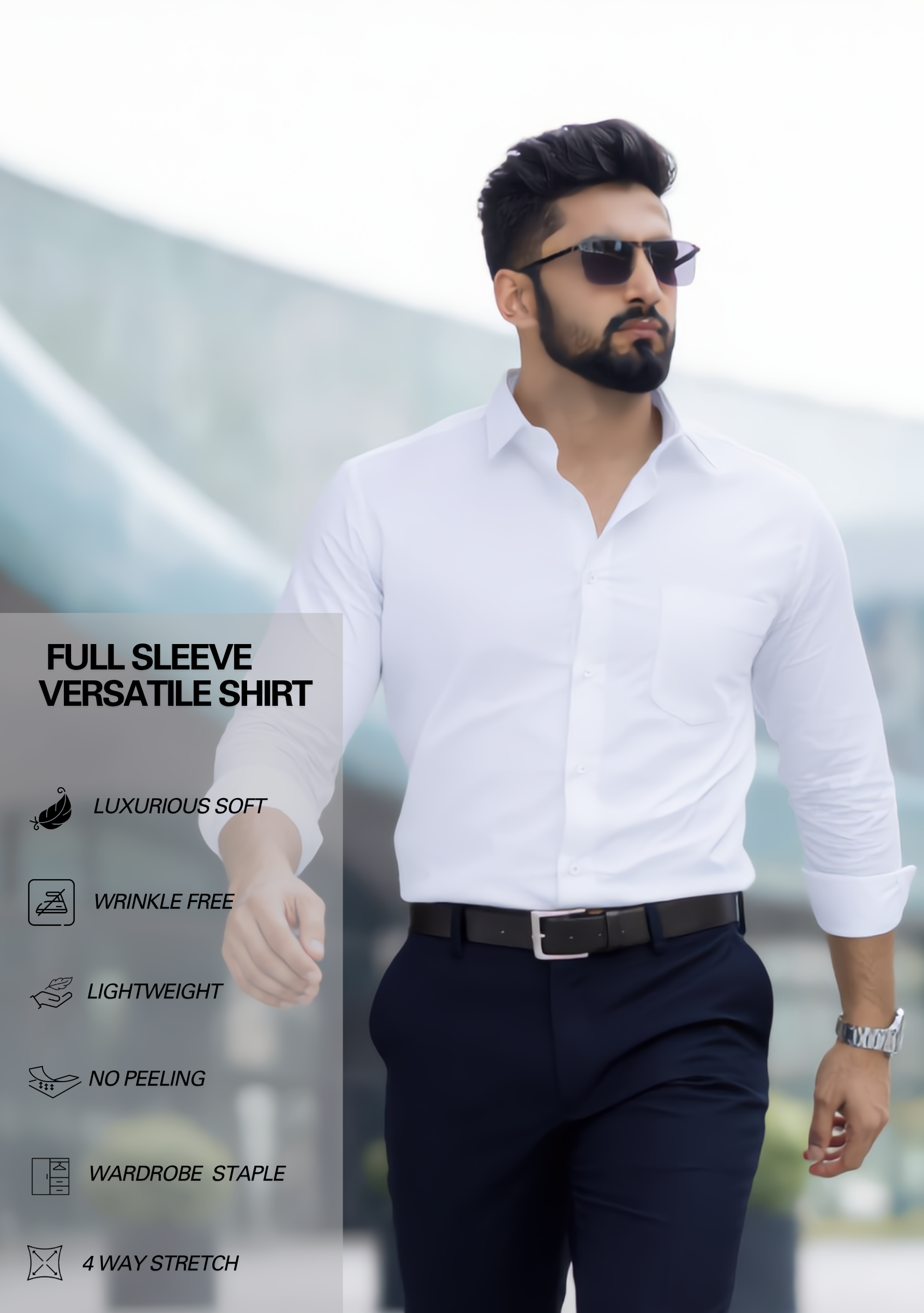 The Signature Combo – White Shirt + Blue Pant