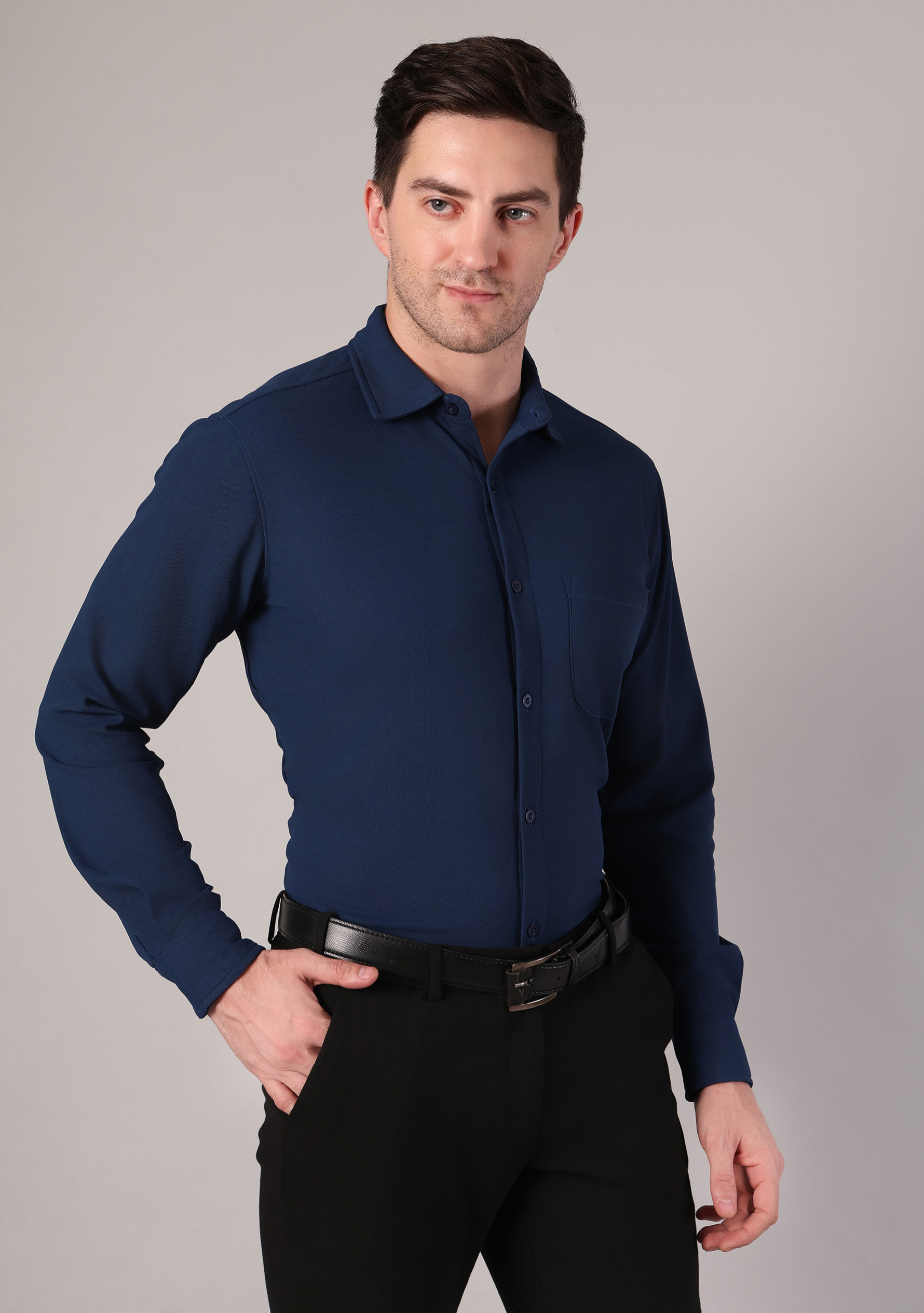 True Navy Full Sleeve Versatile Shirt